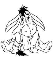 coloriage bourriquet tenant sa queue